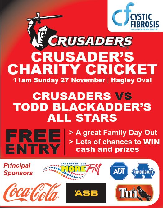 We're sponsoring the Crusaders Charity Cricket match again!